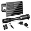 American Flag Metal Trailer Hitch Cover for 2 Inch Receivers