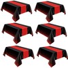 Preocea 6 Pack Black and Red Tablecloth Party Decorations, 137