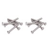 50Pcs Cheese Head Slot Screw A2-70 Stainless Steel, Flat Smooth