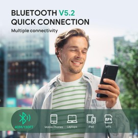 Yealink - Auriculares Bluetooth de oreja única para teléfono celular con micrófono con cancelación de ruido, comodidad de uso para teléfono celular, BH71 2024 Version