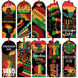 BAISDY 100Pcs Juneteenth Bookmarks Juneteenth Party Favors for Freedom Day Gift Party Supplies
