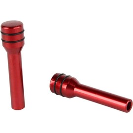 2 cubiertas de aluminio rojo para pomo de puerta de coche, pasador antiarañazos, para accesorios interiores de automóviles, apto para 10 mm