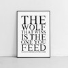 Native American Proverb "The Wolf That Wins Is The One