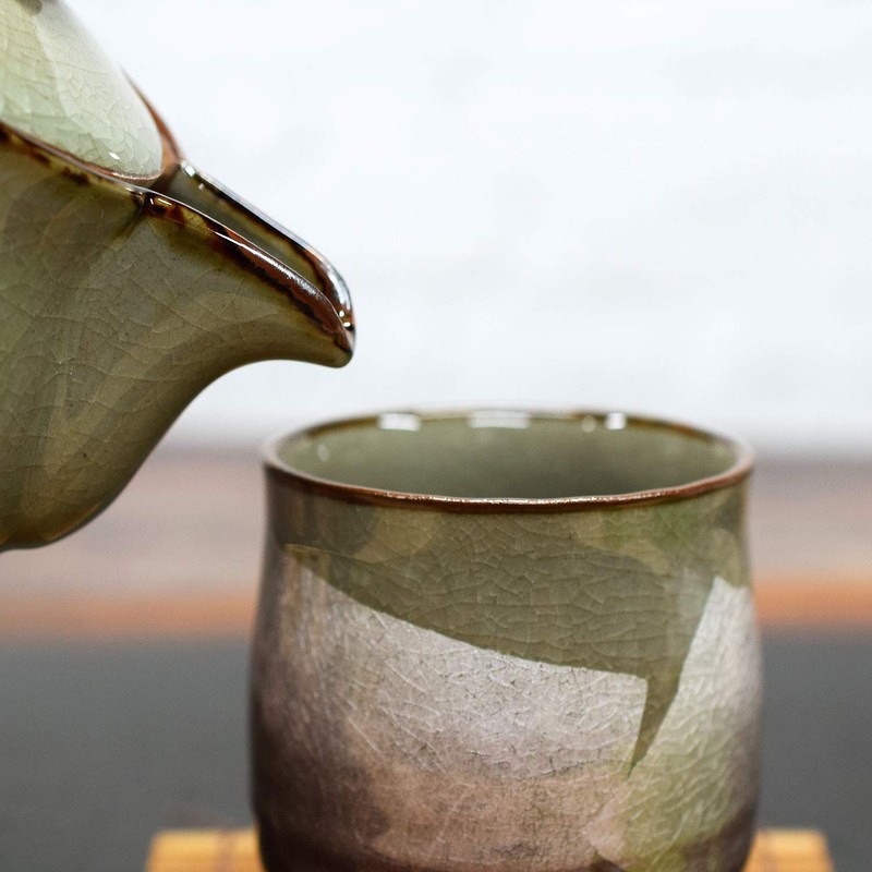 Waza no Kura Kutani Ware Teacup, Silver Color, Purple, Ceramic,