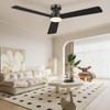 52 Inch Ceiling Fans with Lights, Remote Control, 3CCT, Dimmable&Adjustable