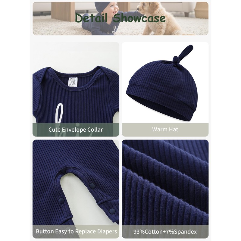 Hikido Onesie 0-3 months Boy Baby Clothes Romper Hospital Gender