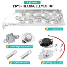 Dryer Heating Element Kit Fit for Maytag MED6630HW1 MED6230HW1 MED6230HW2 MED6230HW3 MED6230HW0 MED6630HC0 MED6630HW0 MED6630HC1 MED6630HC2 MED6230HC0 MED6230RHW0 MED6230RHW1