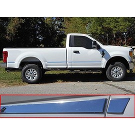 Upgrade Your Auto 10pc Luxury FX SS Side Molding Insert for Ford F-250 SD 2dr Reg Cab 8' Bed 17-22