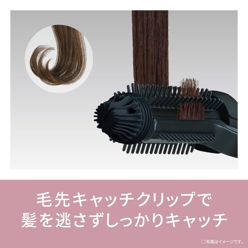Panasonic EH-HV42-K Brush Iron, Compact, Curl, Straight, 2-Way, 1.0 inches