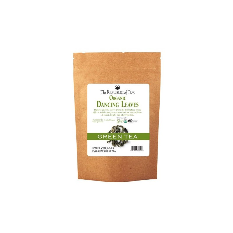 The Republic of Tea Organic USDA Dancing Leaves Green Full-Leaf