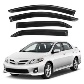 Immortal Group IG Window Visor for Toyota Corolla 2009-2013, Rain Guard Tape-On Extra Durable Sun Wind Side Vent Window Deflector Mugen Style, 2009 2010 2011 2012 2013