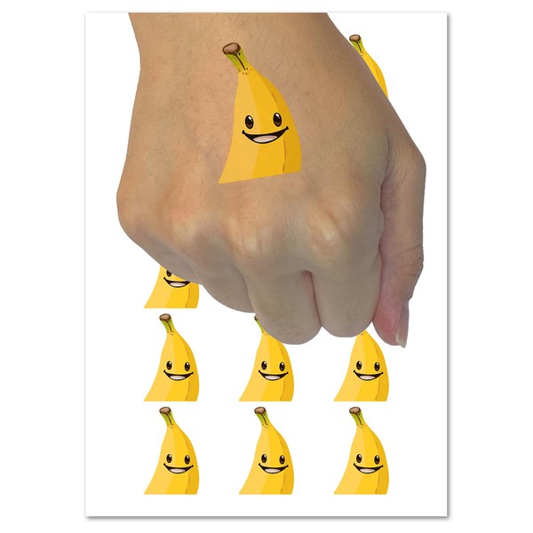 Happy Peeking Pocket Banana Temporary Tattoo Water Resistant Fake Body