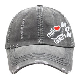 Women's Cross Country Mom Hat, Baseball or High Ponytail Cap, Track and & Field Gift Present, Clothing Spirit Wear Meet Race for Her Wife Mom Mama Sister Friend Girlfriend, Small Corner Design