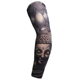 SPYMINNPOO 1 Pieza de Tatuaje Temporal, Mangas de Impresi¨®n de Protecci¨®n UV Calentador de Brazo Manga de Brazo de Tatuaje Falso Temporal Al Aire Libre (TS-78)