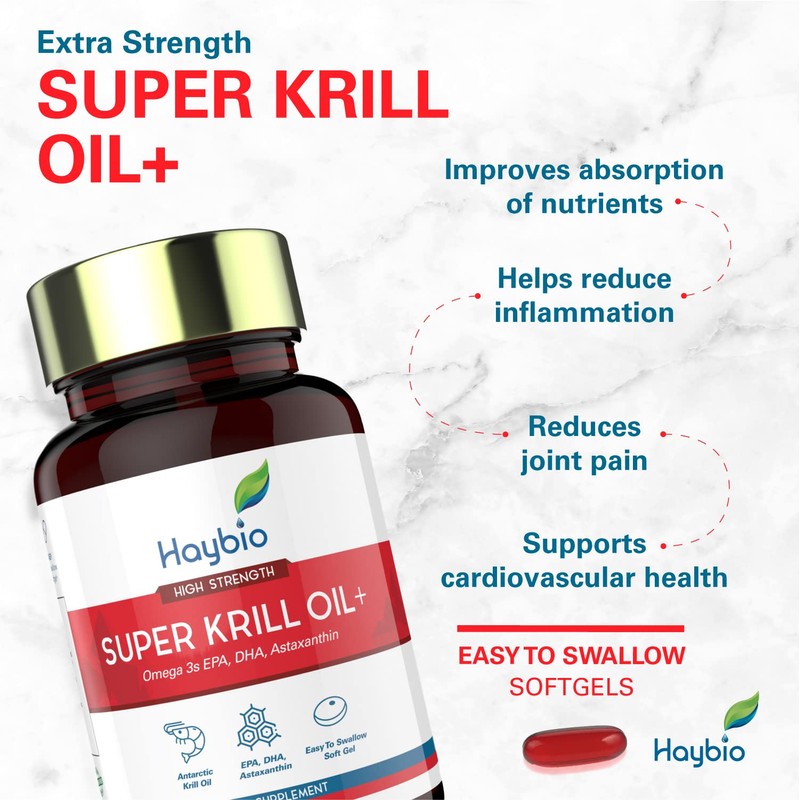 Krill Oil Capsules High Strength - Organic Joint Care Pain