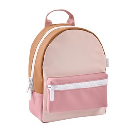 BÉABA, Backpack for Preschool Children, Ideal for Nurseries, 2 Pockets, Name Plate, Eraser Effect, Wide Zip, Adjustable Handles, Padded Back, Waterproof, Faro Dusty Rose