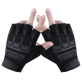 Hnonoxy Children's Half Finger Cycling Gloves Boys Gel Non-Slip BMX Cycling Gloves Mountain Bike MTB Gloves Mittens Tactical Bike Gloves Gym Sports for Scooter Skater Bicycle Climbing
