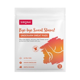 Disposable Underarm Sweat Pads Armpit Dress Shields Antiperspirant Absorbent Odour Blocker Pads Fights Hyperhidrosis (12 Pads)