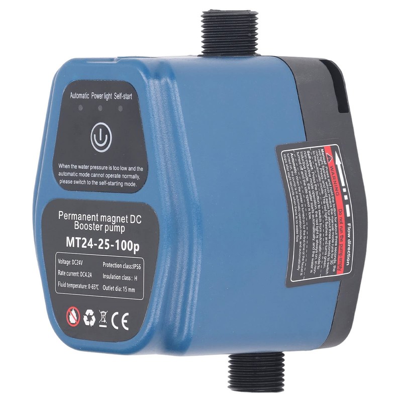 Water Pressure Booster Pump, 100W 24V 25Lmin Hot Water Recirculating