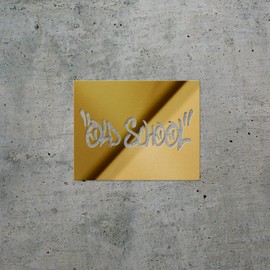 Decal Stickers of Old School Graffiti (Metallic Gold) (Set of 2) Premium Waterproof Vinyl Decal Stickers for Laptop Smartphone Car Dirt Bike Wall Room Mason Jar Bathtub - BICVER1088251GOW19Y24