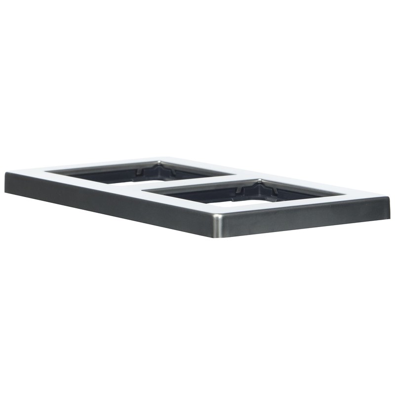 'Gira E2 021233 Cover Frame 2-Gang, Stainless Steel