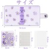 Mini Organizer 3 Hole Binder Stylish Chrysanthemum Pattern Cover Transparent