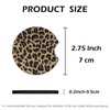 2 Pcs Car Cup Coasters, Brown Cheetah Print Universal Non-Slip