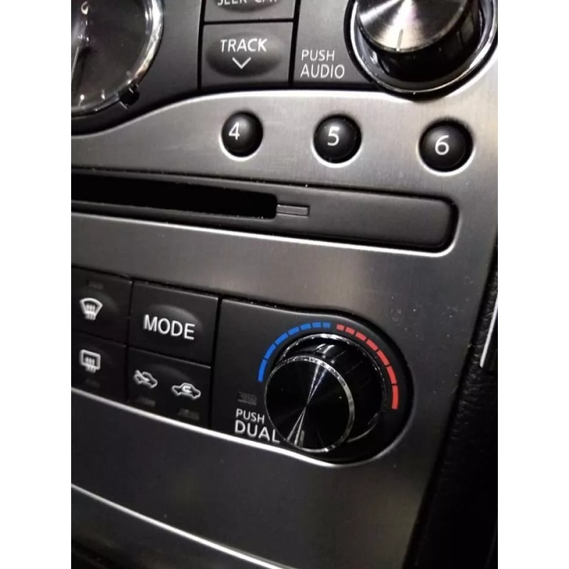 AtomBomb Black Aluminum Radio & A/C Knobs for Infiniti G37