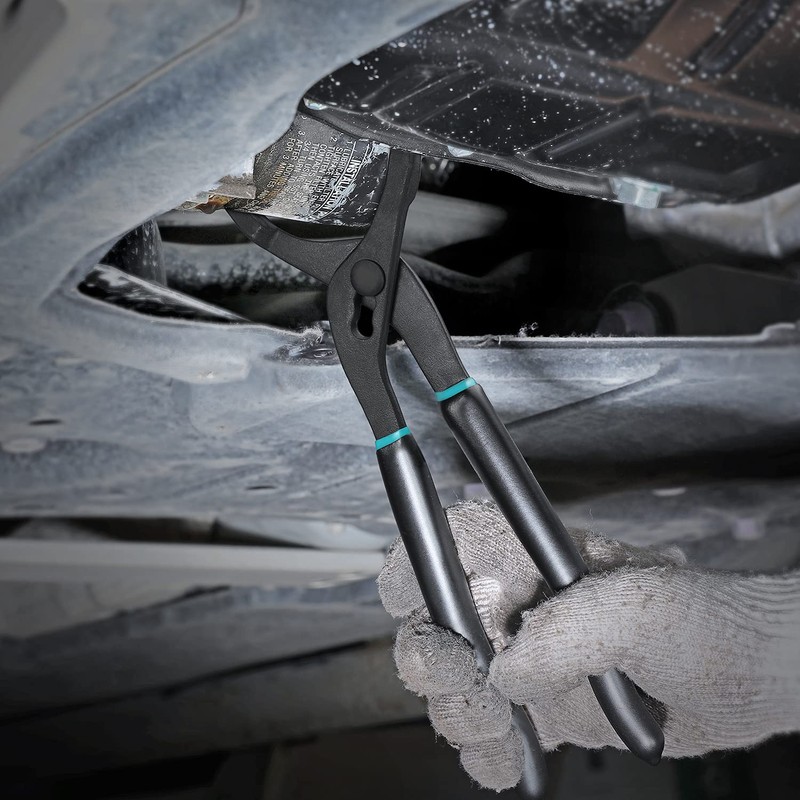 DURATECH 2-Piece 12 Inch Oil Filter Pliers & 3 Jaw
