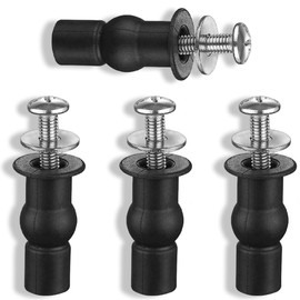 4Pcs Toilet Seat Hinge Bolt Screws, Universal Toilet Lid Screws, Toilet Seat Screws, Expansion Seat Cover Screws, Toilet Seat Top Fixing Part, Rubber Toilet Seat Bolts Replacement Kit