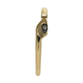 ERA Maxim Offset Locking Window Handle Left Hand Polished Gold with Black Button