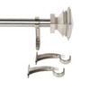 Deco Window 1 Inch Adjustable Satin Silver Curtain Rod for