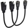 tunghey 2Pack 20AWG SAE Plug to DC5.5x2.1mm Female Converter Adapter