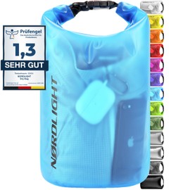 Nordlight Dry Bag 5 L Waterproof Bag – (Anthracite) Waterproof Pack Bag with Roll Top Closure and Shoulder Strap for Swimming, Bathing, Beach, Canoeing, Stand Up Paddling, Diving