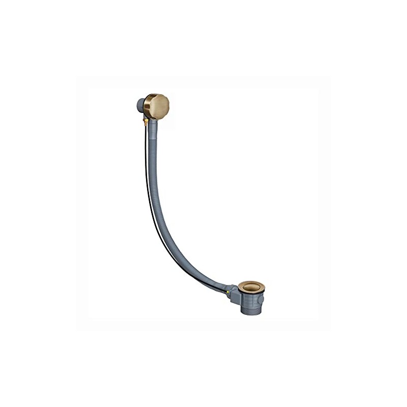 ENKI, W53, Antique Brass Bath Waste with Overflow and Pop
