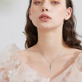 VENACOLY Sunflower Necklace 925 Sterling Silver Sunflower Pendant Necklace Sunflower Jewellery Gift For Women, Sterling Silver, No Gemstone