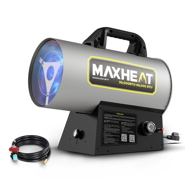 InoKraft 68,000 BTU Forced Air Propane Heater, Portable Garage Heater,