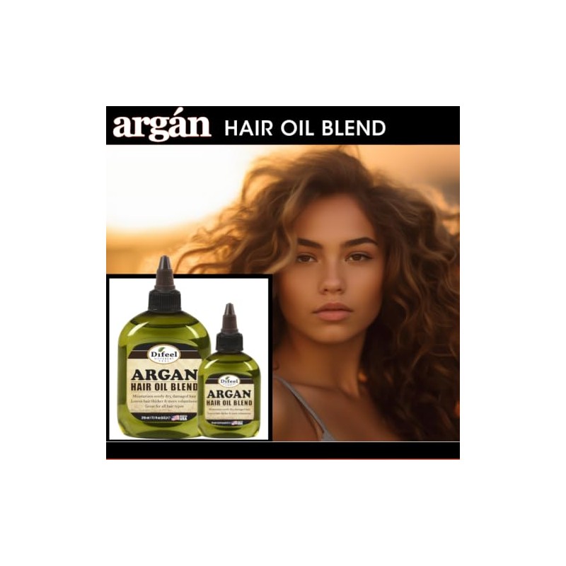 Difeel Aceite de cabello natural premium - Aceite de argán