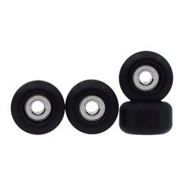 Teak Tuning Eco 85D CNC Poly Fingerboard Wheels - Street Shape, 7.5mm Dia., 5mm Wide - Black Colorway