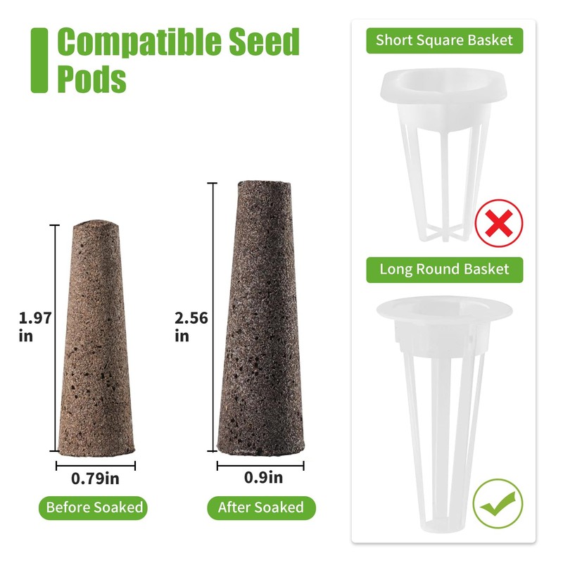 DRYADES DRYADES Grow Sponges 50 Pack, Hydroponics Replacement Root Growth