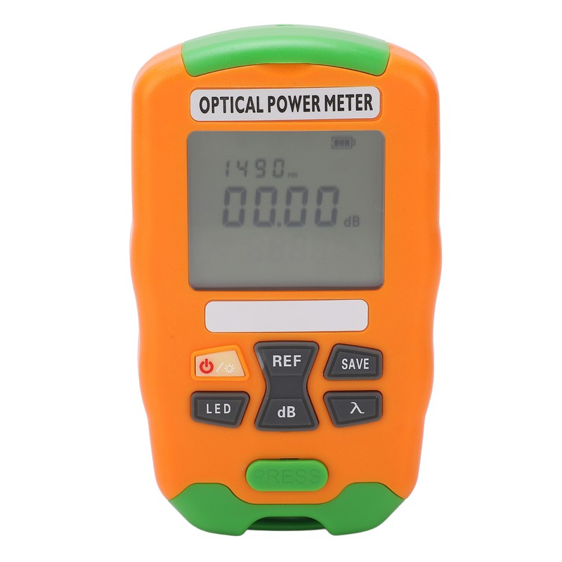 Orange Mini Fiber Optic Power Meter Fast Accurate Sensitive Robust