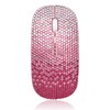 WONGS Bling Wireless Mouse, Gradient Pink Crystal Rhinestone Rechargeable Wireless