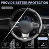 Amiss 3pcs Carbon Fiber Anti-Skid Steering Wheel Cover, Waterproof &