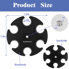 Zestwrench Round Multi Mic Holder for Wired and Wireless，Compatible with 5/8" 3/8" Mic Stand Adapter to Hold up to 6 Microphones，Standing Mic Display and Organizer for Desk, Home