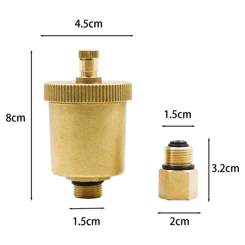 WANGCL Automatic 502130 Quick Exhaust Valve 3/8" Self-Sealing