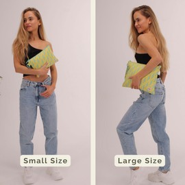 Small and Large Handy Wristlet Bag Bundle, Wrap & Strap Buckle, Diaper Bag Organizing Pouches, Baby Essentials, Everyday Travel Bag, Makeup Bag