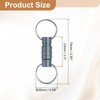 [PATIKIL] Quick Release Key Chain Detachable Pull Away Key Ring