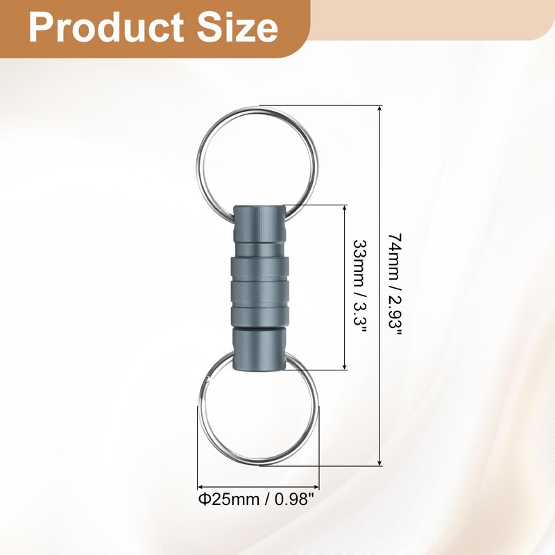 [PATIKIL] Quick Release Key Chain Detachable Pull Away Key Ring