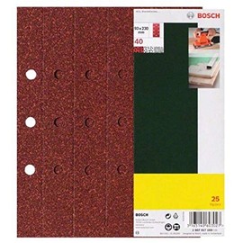 Bosch 2607017104 Sanding Sheet-Set for Tightened Orbital Sanders, Red, 93 x 230 mm
