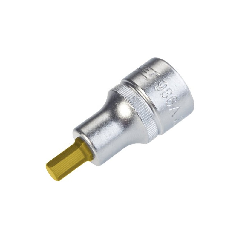 HAZET 986A-1/4 Hexagon Profile Screwdriver Socket - CVD-Tin Coated